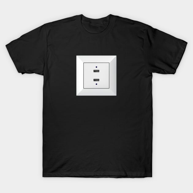 USB Outlet T-Shirt by Spatski